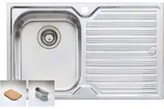 Oliveri Diaz Single Left Hand Bowl Inset Sink With Drainer DZ121