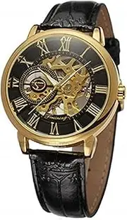 [damdos] Mens Kurumi Tokisaki Cosplay Watch Mechanical Skeleton WristWatches Date A Live