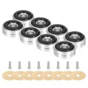 8pcs Subwoofer Isolation Pad 20x8mm Speaker Isolation Pad Spikes M3 Silver