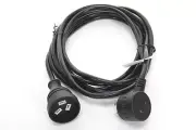 4-Metre Power Extension Lead Cord Cable Piggy Back Black 4M Piggyback 1.5mm
