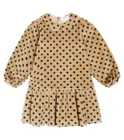 [Paade Mode] Paade Mode Polka-dot cotton corduroy dress Y 4 beige