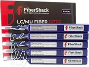 Fibershack - 1.25mm LC Fiber Cleaner Pen - 5 Pack - LC Fiber Optic Cleaning Pen with Dual Action Connector Cleaner & Endface Cleaning Action. Includes Dust Caps