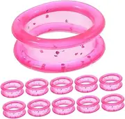 20pcs Hairdressing Scissors Ring Pet Scissor Ring Grooming Shear Thumb Inserts Shear Grips Inserts Hair Cutting Thumb Inserts Finger Scissors Grooming Shear Ring Pink Silica Gel