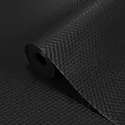 Shelf Liner 45cm x 5M, Yiaxoyia Non-Slip Oil-Proof Cabinet Paper Drawer Liner for Kitchen Cabinet, Refrigerator, Shelves, Storage, Desks, Washable & Non Adhesive (Black Dots Pattern)