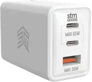 STM 65W 3xPort Power Adapter Universal White