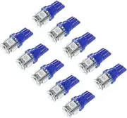 CHILDWEET 10pcs T10 Led Car Light Bulbs Blue 5050 5smd Side Marker Long Lasting Easy Installation Suitable for Vehicles