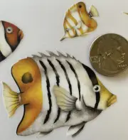 TROPICAL FISH Rub-Ons(7pc) ATD•Ocean•Angelfish•Clownfish •Swimming•Card Making•