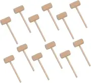 FOYTOKI 15Pcs Mini Wooden Hammer Solid Lobster Crab Mallets for Seafood Parties Lightweight Durable for Family Dinners Dessert Making Easy to Clean