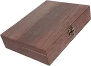 VALICLUD 1 PC Vintage Wooden Storage Box with Lock Retro Treasure Chest for Keepsakes Dust Decorative Container for Home and Organizing Essentials