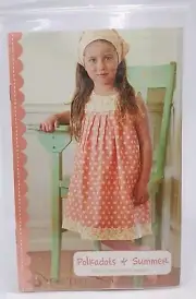 Girl's 5 Piece DRESS & BANDANA Sewing Pattern Fig Tree Designs UNCUT Size 3-6
