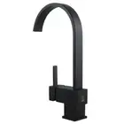 Gooseneck Kitchen Mixer Tap Black Swivel Spout Laundry Sink Tap