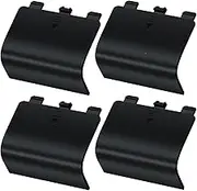 Battery Cover for Xbox Series S, Cheap Replacement Back Shell Door Lid Repair Part to Microsoft Xbox Series X Controller, Black Batteries Port Cap Outside Case for New Xbox Core Wireless Remote,4 Pack