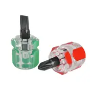 10 Set Of 2Pcs Anti-Slip Magnetic Phillip Screwdriver Bits + Single Side Mini Screw Driver