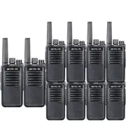 10Pack Retevis RT68 UHF Walkie Talkie 2W 1200mAh VOX Alarm Handheld 2Way Radios