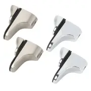 Bathroom Zinc Alloy Adjustable Glass Shelf Clamp Brackets Clips Holder 4pcs