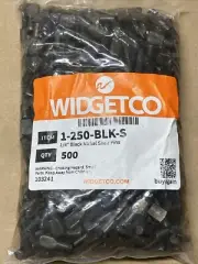 WIDGETCO 1/4" BLACK NICKEL SHELF PIN SLEEVES (QTY 500)