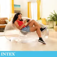 在飛比找momo購物網優惠-【INTEX 原廠公司貨】清澈透明充氣沙發/充氣椅(6650