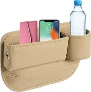 Alleshelfer Storage Box for Car Seats, Universal Car Seat Organiser Box, Car Seat Gap Organiser, Car Seat Console Side Pockets, with Holes, for Mobile Phones, Cards, Glasses, Keys