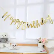 Gold Foil Happy Birthday Bunting Garland