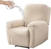Eco-Ancheng Recliner Chair Covers Recliner Cover Recliner Slipcovers 4-Piece Lazy Boy Recliner Chair Covers Non Slip Reclining Slipcovers with Storage Pockets Chair Covers for Living Room