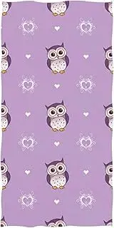 RPLIFE Owl Purple Beach Towel, Quick Dry Sand Free Beach Towel