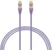 0.75m CAT6A RJ45 S/FTP Thin LSZH 30 AWG Network Cable | Purple