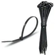 Plastic Electronic Zip Ties 12 Inch 150 Pcs Professional Self-Locking Nylon C...