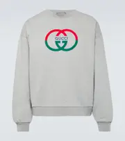 [Gucci] Gucci Interlocking G cotton jersey sweatshirt AU 87 grey