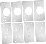 FELTECHELECTR 4 Sets Stainless Steel Hinge Repair Plates for Cabinets Mending Plates for Furniture Stable and Reliable Fixing for Tables Sofas and Chairs