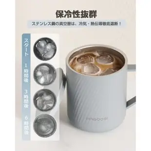 日本 HAGOOGI 真空保溫杯 380ml 馬克杯 保溫瓶 保冷 保溫 霧面 防結露 真空斷熱 水杯 水壺 辦公室【小福部屋】