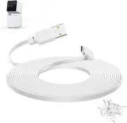 Smays 20 Ft Cable for WYZE Cam Pan V3 Camera Flat Micro USB Extension Power Cord