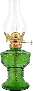 Kerosene Oil Lamp Durable Glass Crystal Oil Light Lighting Oil Lantern with Adjustable Fire Wick Vintage Kerosene Oil Lamp for Film TV Photo Props for Home Emergency Lighting