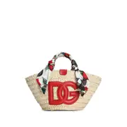[Dolce & Gabbana] Dolce & Gabbana Small Kendra Tote Bag ONE SIZE NEUTRALS/RED