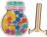 KICHOUSE 1 Set Wooden Reward Chart for Star Reward Jar Classroom Decor DIY Storage for Home School Wooden Construction Interactive Motivational Tool