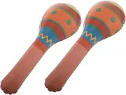 Toyvian Soft Inflatable Mallets for Children 2pcs Cartoon Hammers Easy to Inflate Store Safe for Playdates