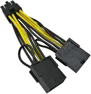 COMeap (2-Pack) NVIDIA Graphics Card Power Cable 030-0571-000 CPU 8 Pin Male to Dual PCIe 8 Pin Female Adapter for Tesla K80/M40/M60/P40/P100 4-inch(10cm)