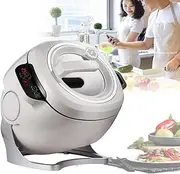 6L Intelligent Automatic Cooking Machine, Household Drum Type Wok, Commercial Food Processor, with Smart Touch Screen, 360° Rotating and 3D All-round Heating, for Stir Frying, Stewing, Cooking
