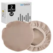 Geekria 2 Pairs Washable Headphone Covers (M / Light Brown)