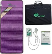 Far Infrared Amethyst Heating Pad (70"x31")- 5 Color Natural Crystal PEMF Mat - Amethyst Infrared Heating Mat with Auto Shut Off - EMF Free,Overheat Protection,Smart Control