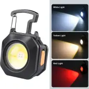 Mini Flashlight Keychain COB Waterproof Portable LED Work Light Rechargeable