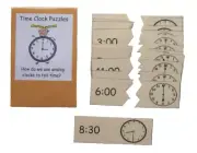 Teacher Made Math Resource Center Game Telling Time Puzzles Hour & Half Hour