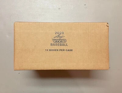 2023 LEAF VIVID BASEBALL FACTORY SEALED 12 HOBBY BOX CASE