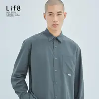 在飛比找momo購物網優惠-【Life8】EVENLESS 機能型 透氣織紋 長袖襯衫(