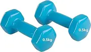 HCE Vinyl Dumbbells Pair - Vinyl Coated Dumbbell Set Home Gym Workout Equipment for Crossfit,Bodybuilding,Weightlifting,Sports Training - Sold in Pairs of Hex Dumbbell Weights
