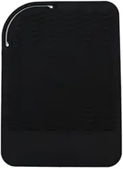 Heat Resistant Mat for Curling Flat Irons Hair Straightener & Hair Styling Tools, 8.58x6.3 Inches, Non-Slip, Black and Grey