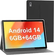 BYYBUO Android 13 Tablet,10.1 inch Tablet with Case, 4GB RAM 64GB ROM Quad-Core Processor 5000mAh Battery, 1280x800 IPS FHD Touchscreen 5MP+8MP Camera, Bluetooth,WiFi,Metal Body