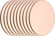 uxcell 10 Pcs Round Copper Plate, 60mm (2.36") Dia Pure Copper Sheets, 2mm(0.08") T2 Pure Copper Plates for Crafts, DIY, Electrical Repairs, Industrial Use