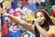 Ziggy Marley performing at Jones Beach 1995 Historic Old Photo