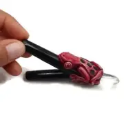 Handmade Shaman Kuripe in Palo Sangre with Condor Design Andean Region of Cusco