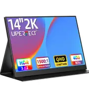 UPERFECT Portable Monitor 14" 2K 2240x1400 USB C HDMI External Monitor PC Screen